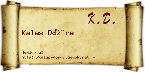 Kalas Dóra névjegykártya